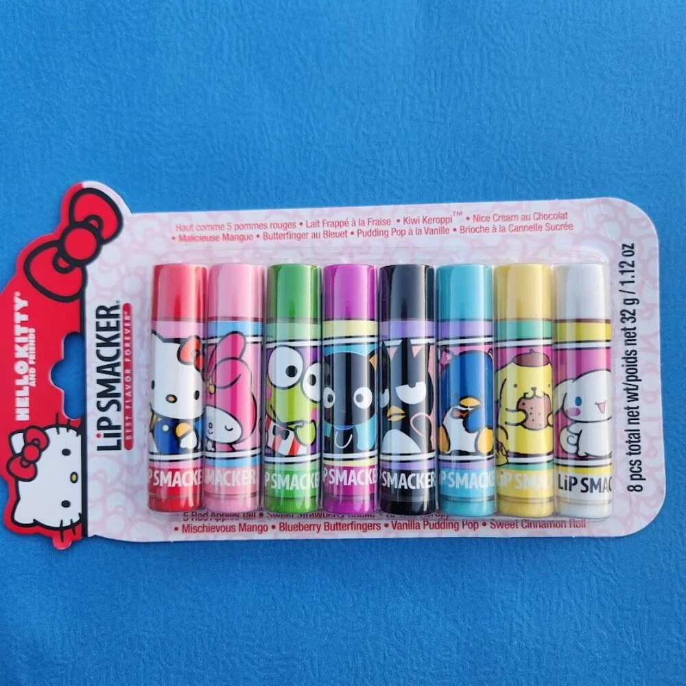 NEW Lip Smacker Sanrio Hello Kitty 8-Piece Flavored Lip Balm My Melody Little
